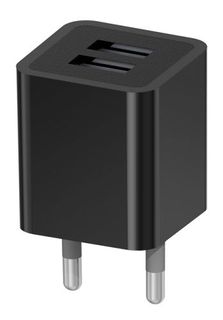 Зарядное устройство сетевое Vertex Slimline TC2USB2UNIVB 2A black б/кабеля