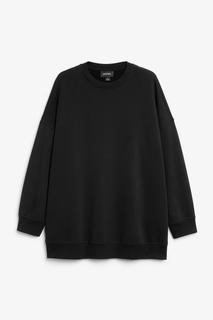 Long black crewneck sweater Monki