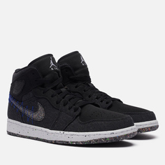 Мужские кроссовки Jordan Air Jordan 1 Mid SE Crater, цвет чёрный