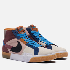 Кроссовки Nike SB Zoom Blazer Mid Premium Mosaic, цвет бордовый