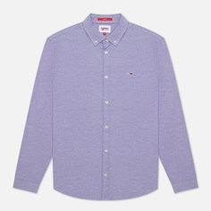 Мужская рубашка Tommy Jeans Stretch Oxford Slim Fit, цвет голубой