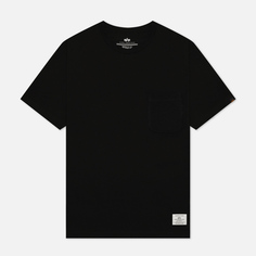 Мужская футболка Alpha Industries Essential Pocket, цвет чёрный, размер S