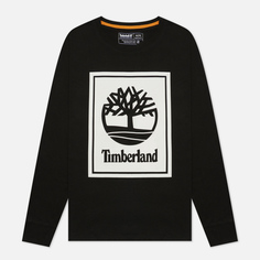 Мужской лонгслив Timberland Stack Logo, цвет чёрный