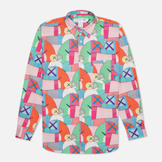 Мужская рубашка Comme des Garcons SHIRT x KAWS Print H, цвет комбинированный