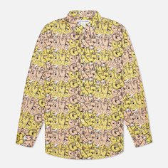 Мужская рубашка Comme des Garcons SHIRT x KAWS Print F, цвет жёлтый