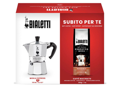 Кофеварка Bialetti Moka Express 3 порц.+кофе молотый Hazelnut 200г