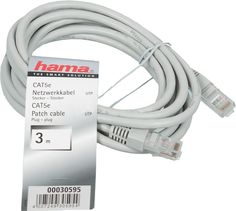 Сетевой кабель Hama Patch Cord cat.5e UTP (RJ45) 3m H-30595