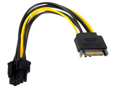 Аксессуар Переходник питания Orient C578 Molex 4pin (M) + SATA 15pin (M) to 8pin 30578