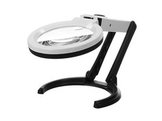 Лупа настольная Kromatech MG3B-1B 2.5x/8x с подсветкой 10 LED 23149bw145