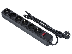 Сетевой фильтр ExeGate 6 Sockets 1.5m SP-6-1.5B Black 266864