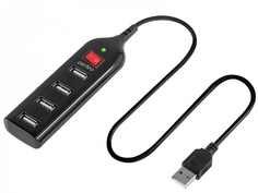Хаб USB Perfeo USB-HUB 4 Ports Black PF-HYD-6001H / PF_A4884