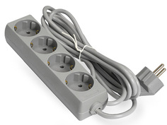 Удлинитель ExeGate ECE-4-5G 4 Sockets с заземлением 5m Grey EX285817RUS