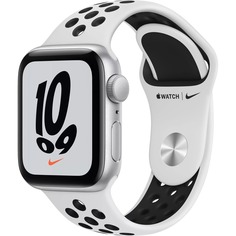 Смарт-часы Apple Watch Nike SE 40 мм серебристый, спортивный ремешок