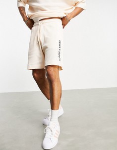 Бежевые шорты свободного кроя от комплекта из легкой вафельной ткани ASOS Dark Future-Светло-бежевый цвет