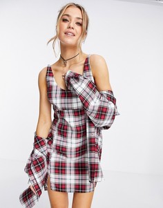 Сарафан в красную клетку Miss Selfridge-Красный