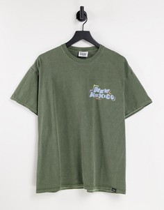 Зеленая футболка с принтом "New Mexico" на спине Vintage Supply-Зеленый цвет