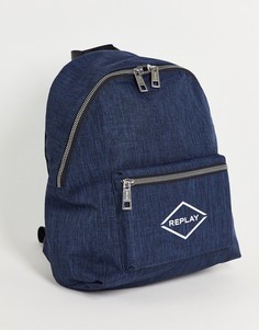 Рюкзак с логотипом Replay-Голубой