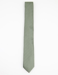 Галстук в елочку шалфейно-зеленого цвета Topman-Зеленый цвет