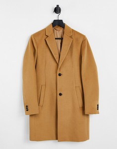 Бежевое пальто Topman-Светло-бежевый цвет