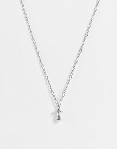 Серебристое ожерелье с подвеской в виде соски ASOS DESIGN-Серебряный