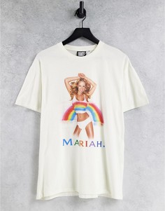 Футболка в стиле унисекс с надписью "Mariah" Reclaimed Vintage Inspired-Белый