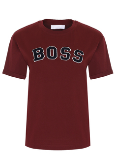 Футболка хлопковая с логотипом Boss