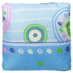 Подушка Файбер IVVA ПФП-44, полиэстер и хлопок, с кантом, 40х40 см