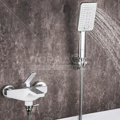 Смеситель для ванны, Frap, короткий излив, с картриджем, белый, F3258