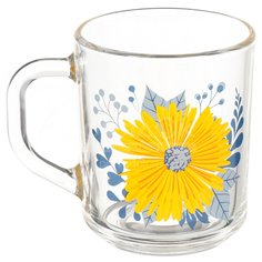 Кружка стекло, 200 мл, Green Tea Солнечные цветы, ОСЗ, 07C1335S Osz