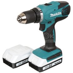 Дрель-шуруповерт аккумуляторная, Makita, DF457DWE, 18 В, кейс