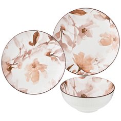 Сервиз столовый фарфор, 12 предметов, на 4 персоны, Aquarelle, 410-101