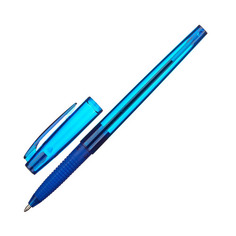 Ручка шариков. Pilot Super Grip BPS-GG-M-L прозрачный d=0.27мм синие резин. манжета 12 шт./кор.
