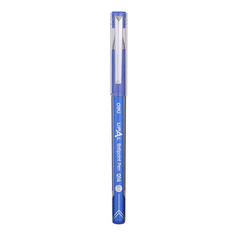 Ручка шариков. Deli Upal EQ14-BL синий мет./синий d=0.7мм линия 0.4мм резин. манжета 12 шт./кор.