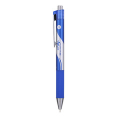 Ручка шариков. Deli Upal EQ16-BL синий мет. d=0.7мм синие автоматическая резин. манжета 12 шт./кор.