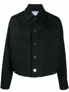 Bottega Veneta твиловая куртка с длинными рукавами