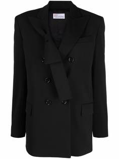 RED Valentino двубортный пиджак с бантом