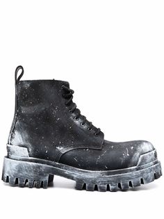 Balenciaga ботинки с эффектом разбрызганной краски