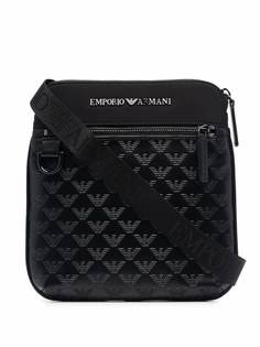 Emporio Armani сумка-мессенджер с тисненым логотипом
