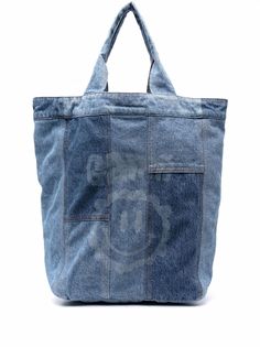 GANNI джинсовая сумка-тоут с логотипом