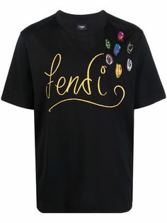 Fendi футболка с логотипом из коллаборации с Noel Fielding