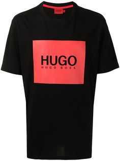 HUGO футболка в стиле колор-блок с логотипом