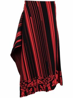 A BETTER MISTAKE Touch Me intarsia-knit asymmetric skirt