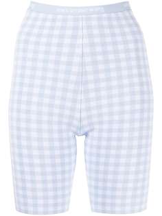 Alexander Wang облегающие шорты в клетку гингем Alexanderwang.T