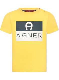 Aigner Kids футболка с логотипом