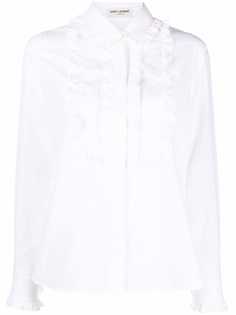 Saint Laurent рубашка с оборками