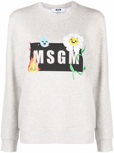 MSGM толстовка с принтом Happy Flower