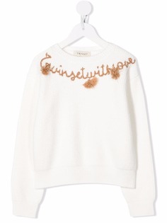 TWINSET Kids джемпер с надписью