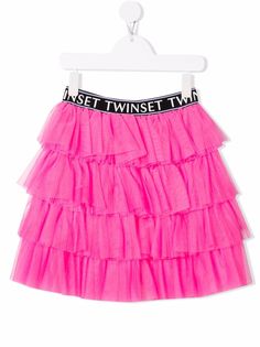 TWINSET Kids пышная юбка мини с логотипом