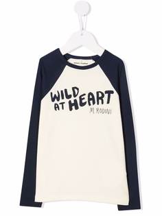 Mini Rodini футболка из органического хлопка с принтом Wild at Heart