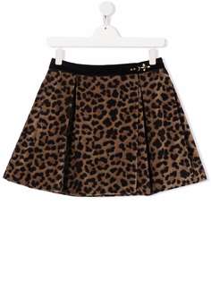 Fay Kids юбка с леопардовым принтом